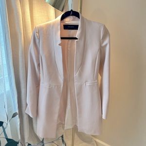 Baby pink long Zara blazer